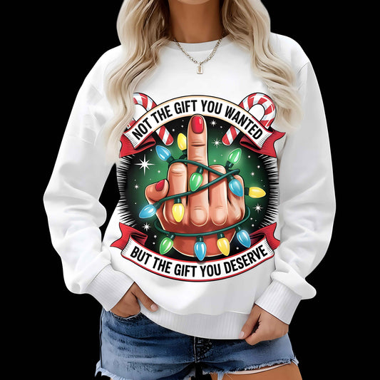 Not The Gift You Wanted Fleece Crew Neck Sweatshirt|DTF