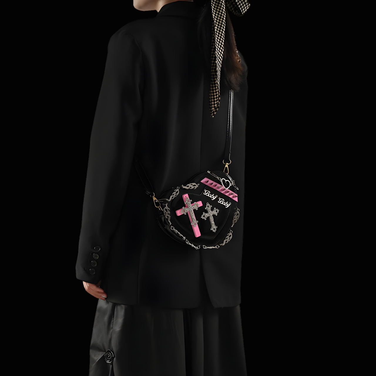 Love Kills Gothic Heart Bag - Embrace Dark Elegance