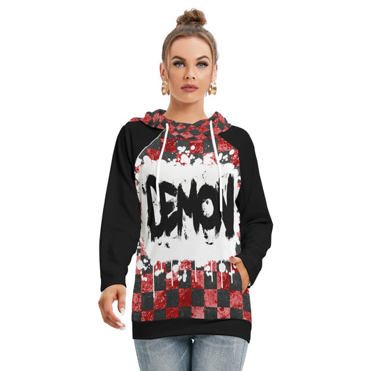 Hellbound Demon Women's Hoodie With Double Hood