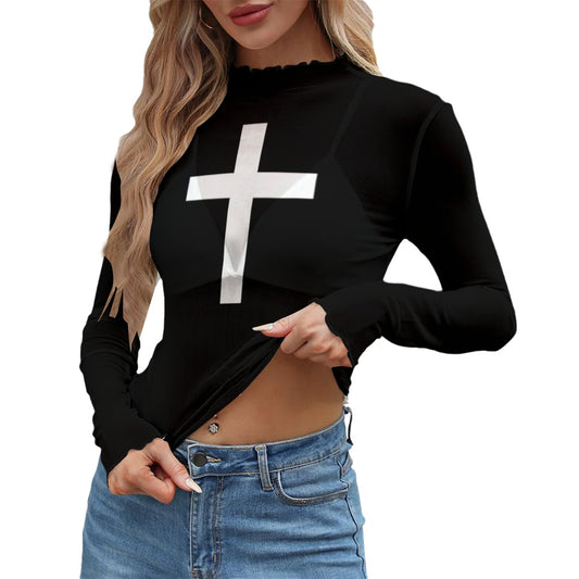 Sacred Sin – Cross Mesh Tee