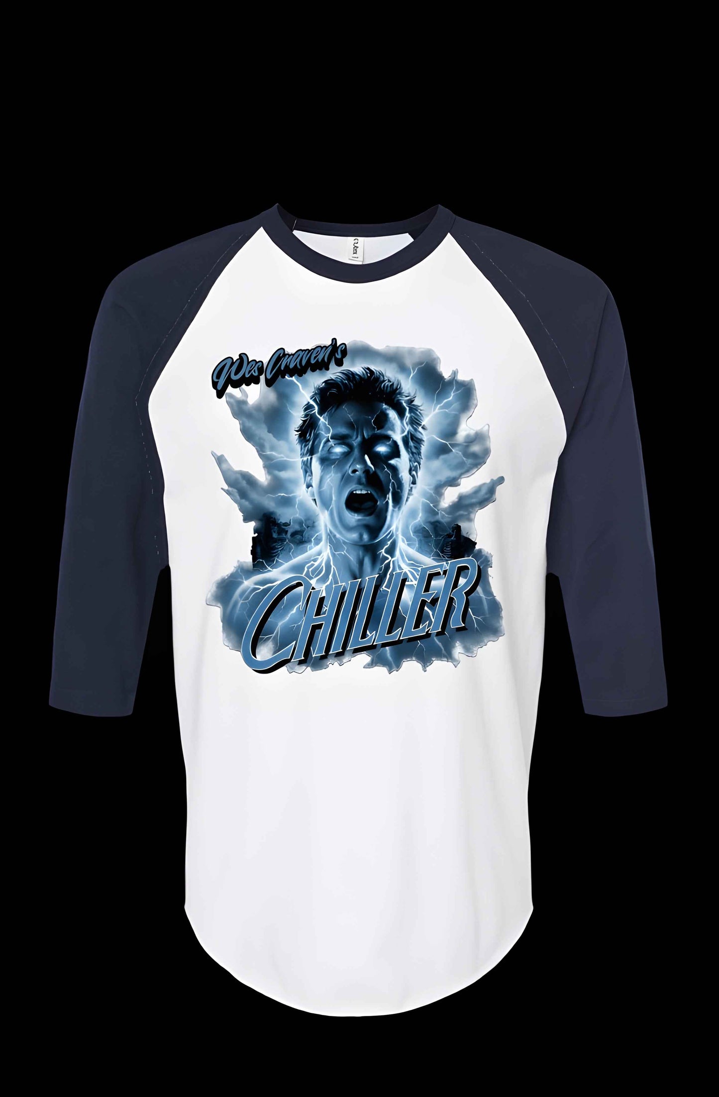 Wes Craven Chiller Unisex Raglan T-shirt