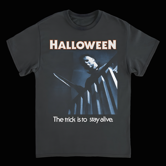 Michael in the Shadows Halloween Tee - Perfect Michael Halloween Tee for Spooky Season