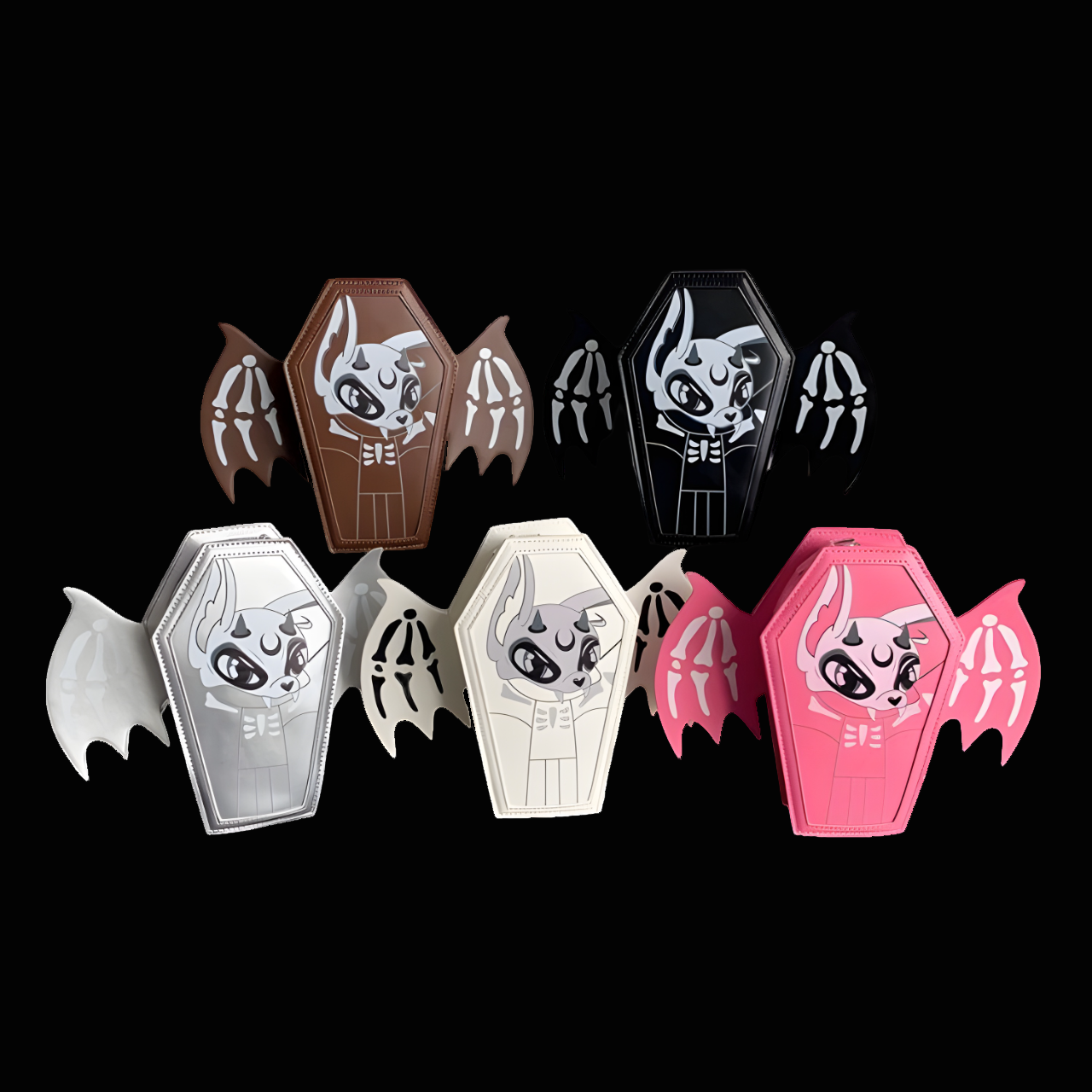 Eternal Darkness Coffin Handbag with Chain - Stylish PU Accessory