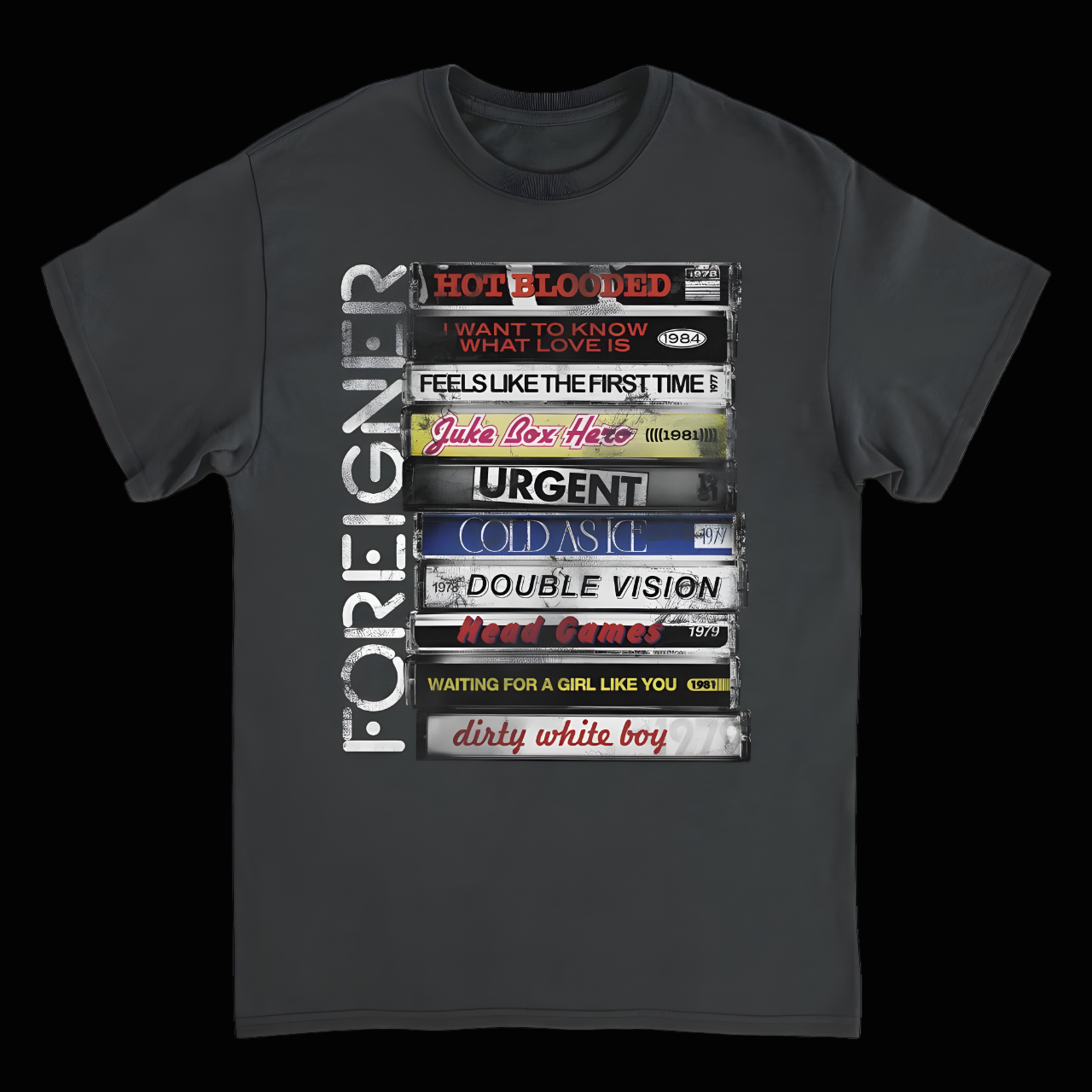 Stacked Tapes Foreigner Tee - Official Edition