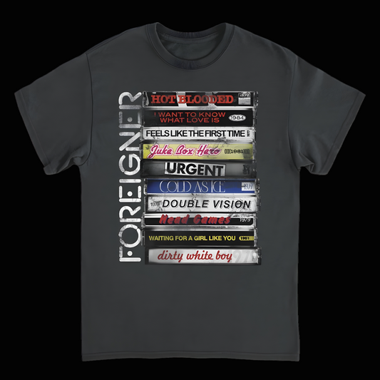 Stacked Tapes Foreigner Tee - Official Edition