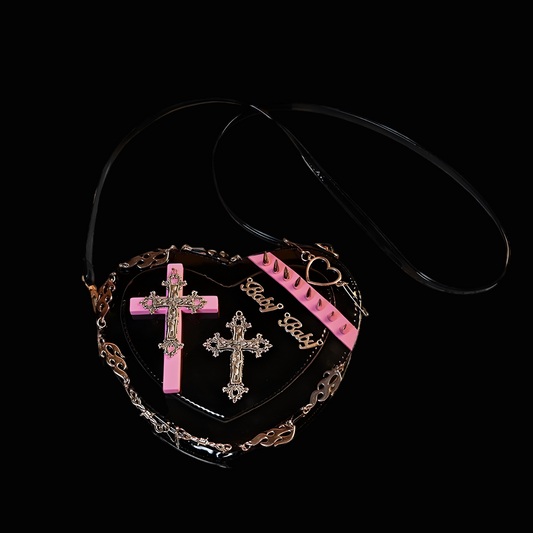 Love Kills Gothic Heart Bag - Embrace Dark Elegance
