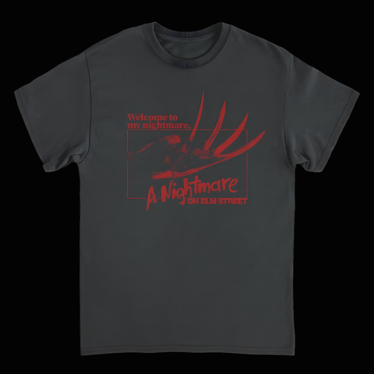 Welcome to My Nightmare Freddy Krueger Black Tee for Horror Fans