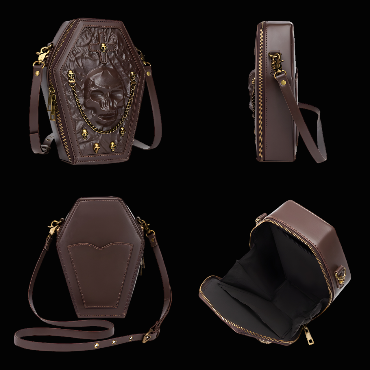 Rebel Bones Skull Crossbody Bag - Edgy Style and Unique Design